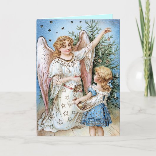 Angel Magic Christmas Kaart (Voorkant)