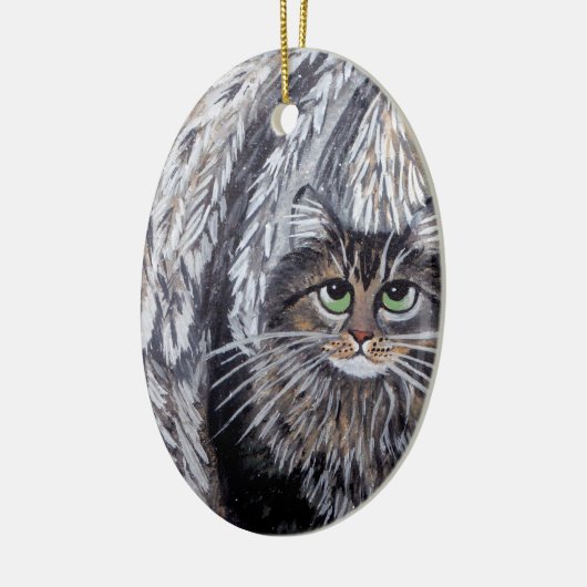 Angel Maine Coon Cat Ornament (Links)