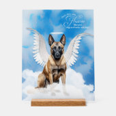 Angel Malinois belge avec nom Pet Memorial (Recto)
