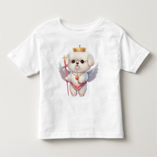 Angel Maltese puppy, hondenliefhebbers van Maltes Kinder Shirts (Voorkant)