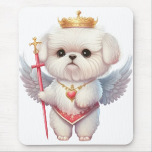 Angel Maltese puppy, hondenliefhebbers van Maltes Muismat