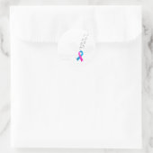 Angel mama. Verlies van de Baby van de miskrabberd Ronde Sticker (Tas)