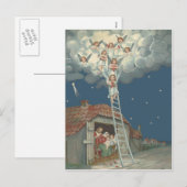 Angel Manger Natitivity Jesus Christelijk Feestdagenkaart (Voorkant / Achterkant)