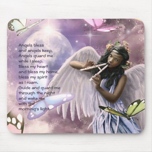 Angel met Butterflies Custom Gift Mousepad Muismat (Voorkant)