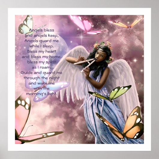 Angel met Butterflies die Prints voor aangepaste k (Voorkant)