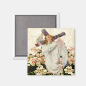 Angel met Cross Magnet Magneet (Voorkant / Achterkant)