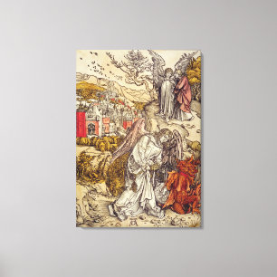Angel met de Key of the Abyss, 1498 Canvas Afdruk