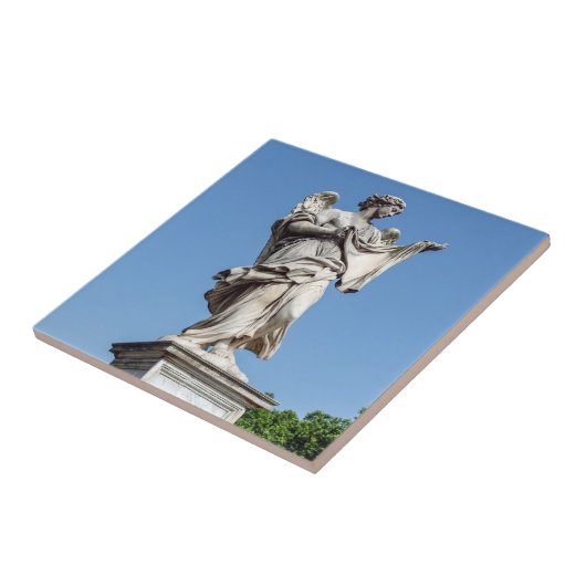 Angel met de Sudarium-Sant'Angelo-brug, Rome Tegeltje (Zijkant)