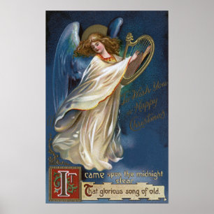 Angel met een Harp Poster