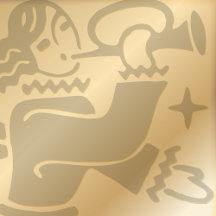 Angel met een kerstkaart vol trompet