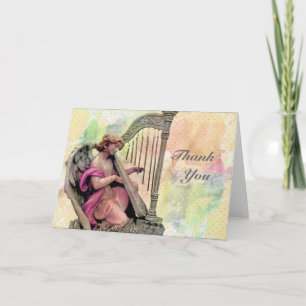 Angel met Harp Bedankt