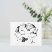 Angel met hart briefkaart (Staand voorkant)