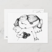 Angel met hart briefkaart (Voorkant / Achterkant)