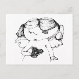 Angel met hart briefkaart