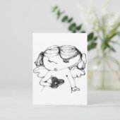 Angel met hart briefkaart (Staand voorkant)