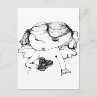 Angel met hart briefkaart