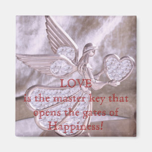 Angel met hart magneet