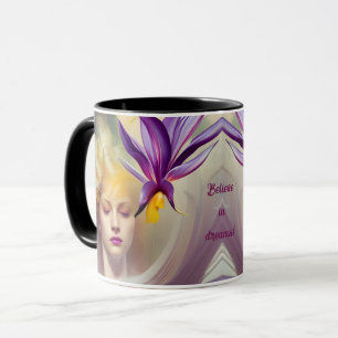 Angel met orchidee - personaliseerbaar mok