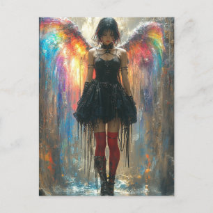 Angel met Regenboogvleugels Briefkaart