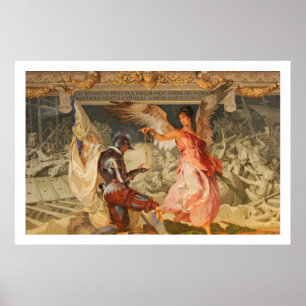 Angel met Rosary Poster
