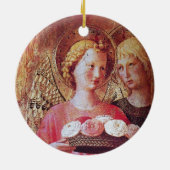 ANGEL MET ROZEN KERAMISCH ORNAMENT (Achterkant)