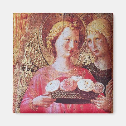 ANGEL MET ROZEN MAGNEET (Voorkant)