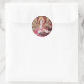 ANGEL MET ROZEN RONDE STICKER (Tas)