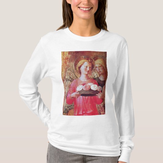 ANGEL MET ROZEN T-SHIRT (Voorkant)