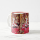ANGEL MET ROZEN TWEEKLEURIGE KOFFIEMOK (Voorkant links)