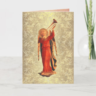 Angel met Trumpet Feestdagen Kaart