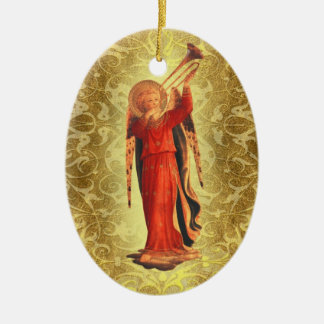 Angel met Trumpet Keramisch Ornament