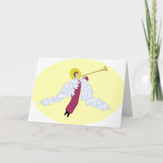 Angel met Trumpet-kerstKaart Feestdagen Kaart