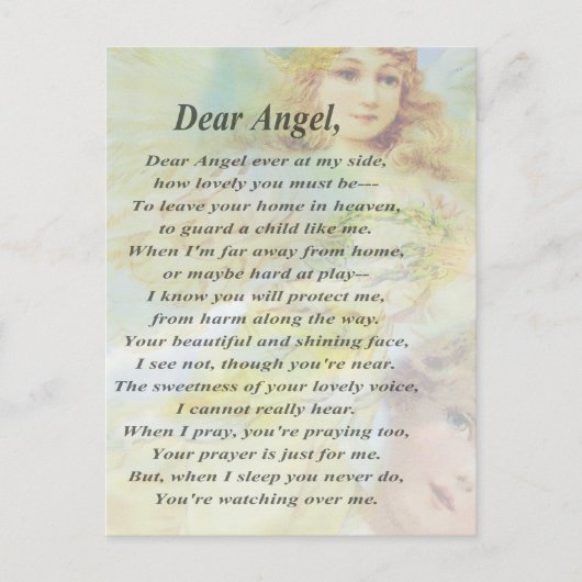 Angel met Wreath Briefkaart (Voorkant)