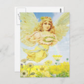 Angel met Wreath Briefkaart (Voorkant / Achterkant)