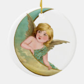 Angel Moon Painting Keramisch Ornament (Achterkant)