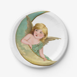 Angel Moon Painting Papieren Bordje