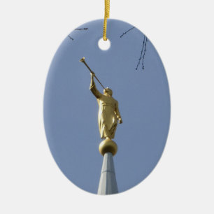 Angel Moroni Ceramic Ornament