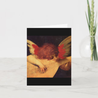 Angel Musician Rosso Fiorentino Christelijk Kaart