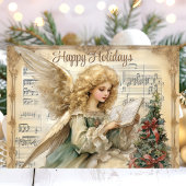 Angel Muzieknoten Kerst Feestdagen Kaart