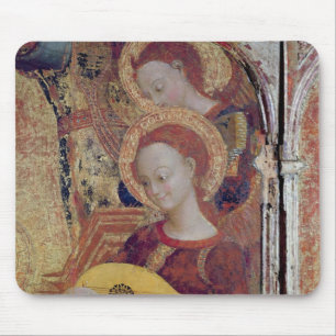 Angel-muzikanten van het schilderen van Virgin en  Muismat