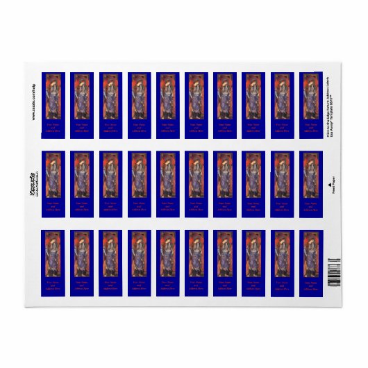 Angel Noël Retourner l'adresse Étiquettes (Feuille entière)