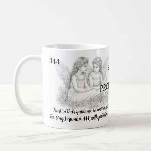 Angel Number 444 - Bescherming - Mok met offerte (Links)