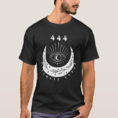 Angel Number 444 Divinely Loved The Eye Moon T-shirt (Voorkant)
