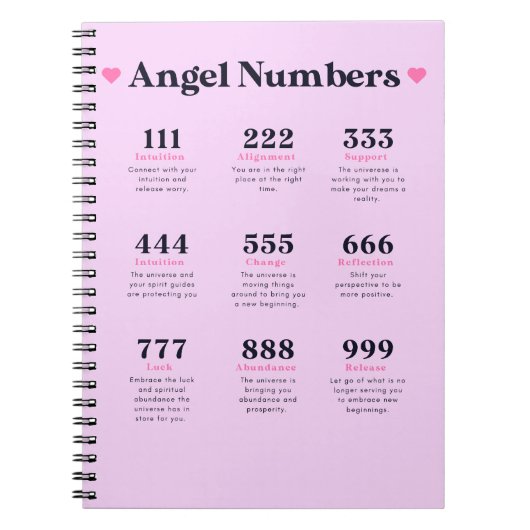 Angel Numbers Betekenis Journal Notitieboek (Voorkant)