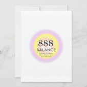 Angel Numbers Numerology Betekenis balans 888 Kaart (Voorkant)