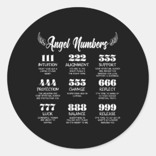 Angel Numbers Trend Quote Ronde Sticker