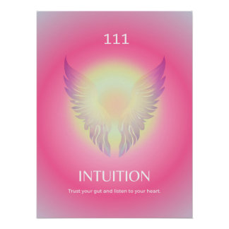 Angel Numéro 111 Aura Intuition Poster brillant