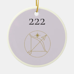 Angel Numéro 222 Ornement en céramique