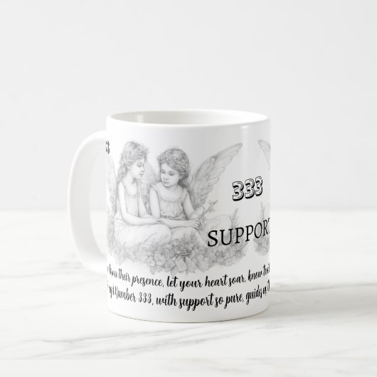 Angel Numéro 333 - Support - Mug Avec Citation (Devant gauche)