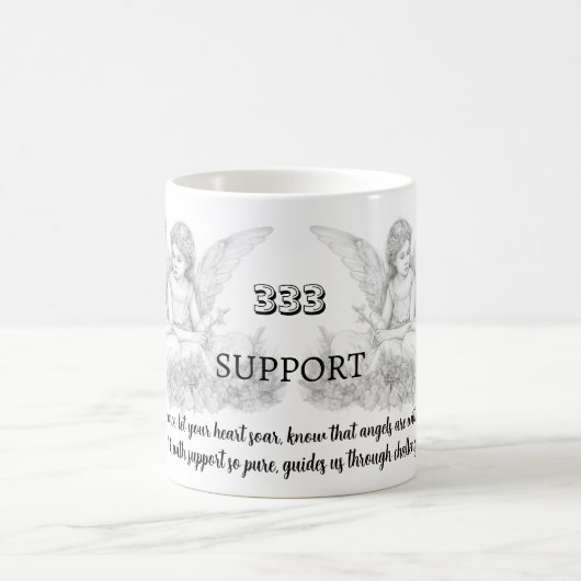 Angel Numéro 333 - Support - Mug Avec Citation (Centre)